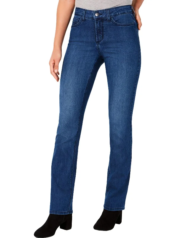 Hayley Womens Slimming High Waist Straight Leg Jeans