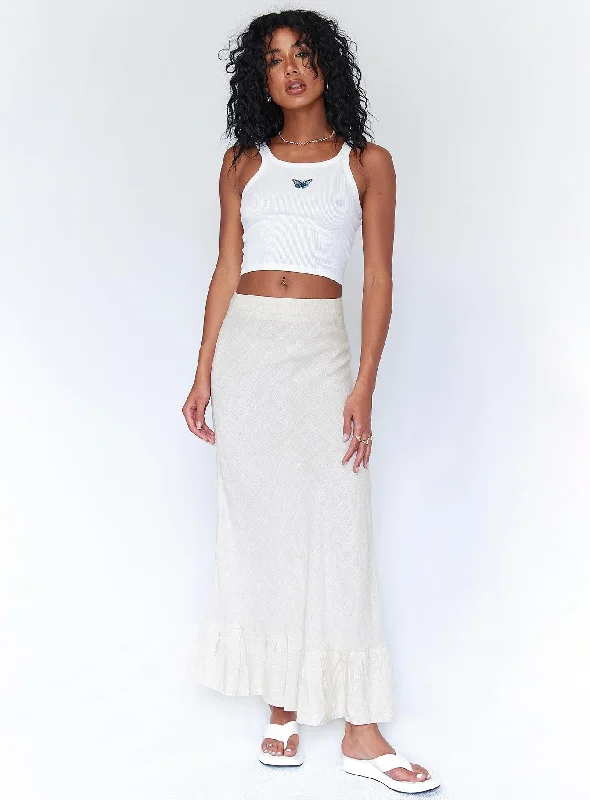 Women's Casual Clothing For Lounging Sally Midi Skirt Beige