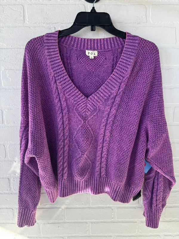 Sweater By Pol In Purple, Size: S