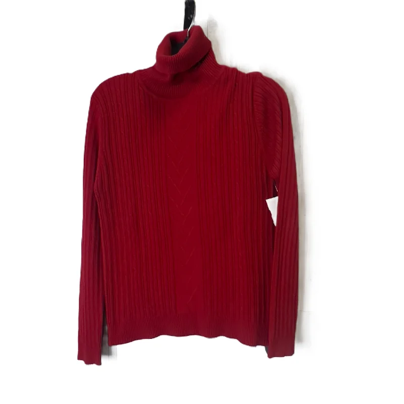 Sweater By Dressbarn In Red, Size: L