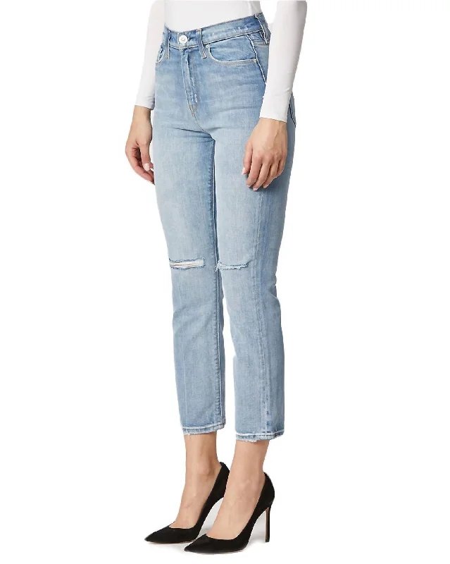 Women's Travel Attire Holly High Rise Straight Jean In Light Wash