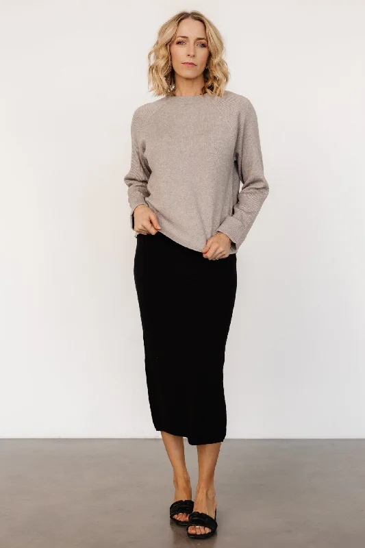 Alonso Knit Midi Skirt | Black