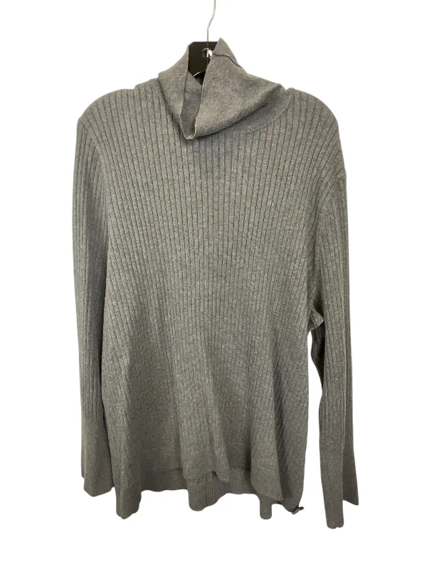 Sweater By Talbots In Grey, Size: 3x