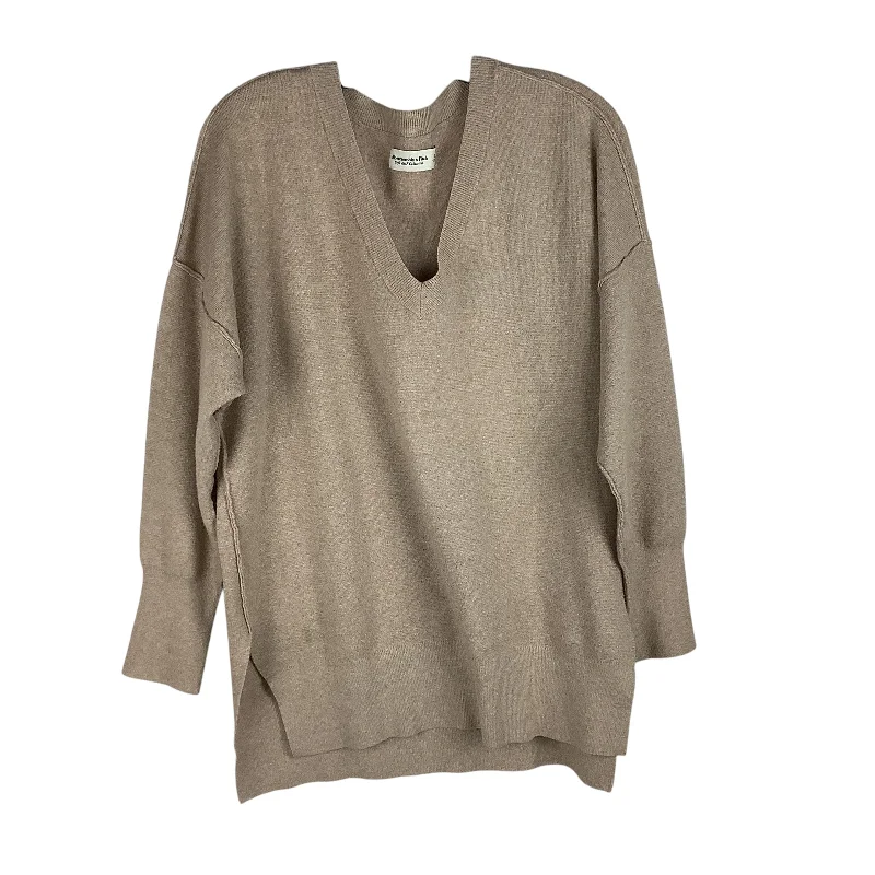 Sweater By Abercrombie And Fitch In Taupe, Size: S