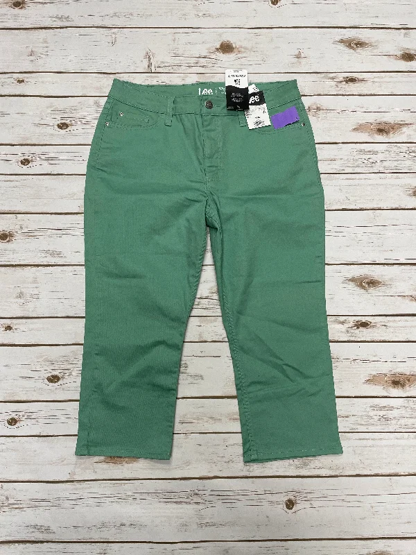 Jeans Cropped By Lee In Green, Size: 14