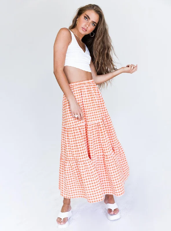 Woman Clothing Hale Midi Skirt Orange