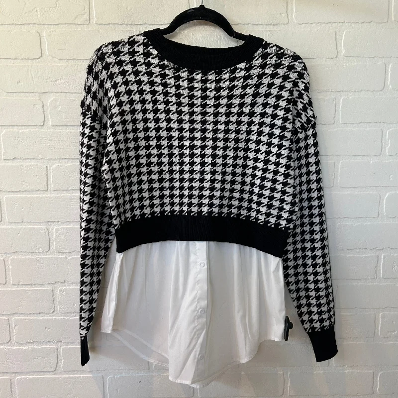 Sweater By Joie In Black & White, Size: Xs