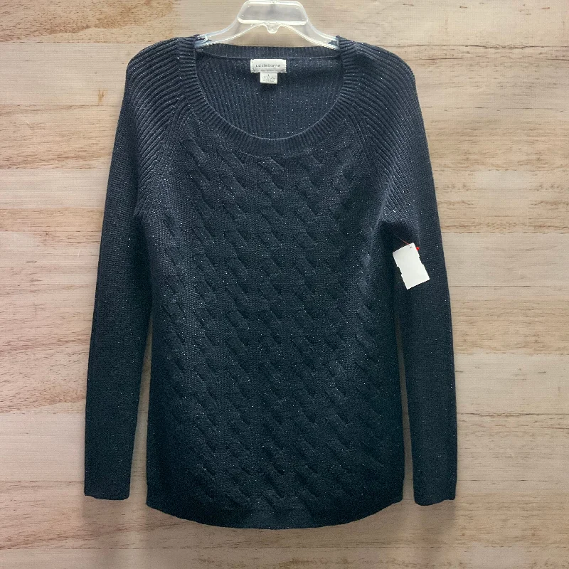 Sweater By Liz Claiborne In Navy, Size: L