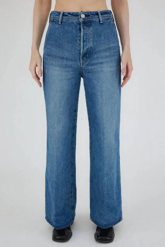 Classic Women's Apparel Women's Cambria Centerpress Wide Leg Jeans In Blue