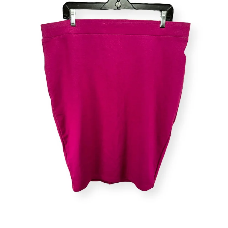 Pink Skirt Midi Torrid, Size 2x