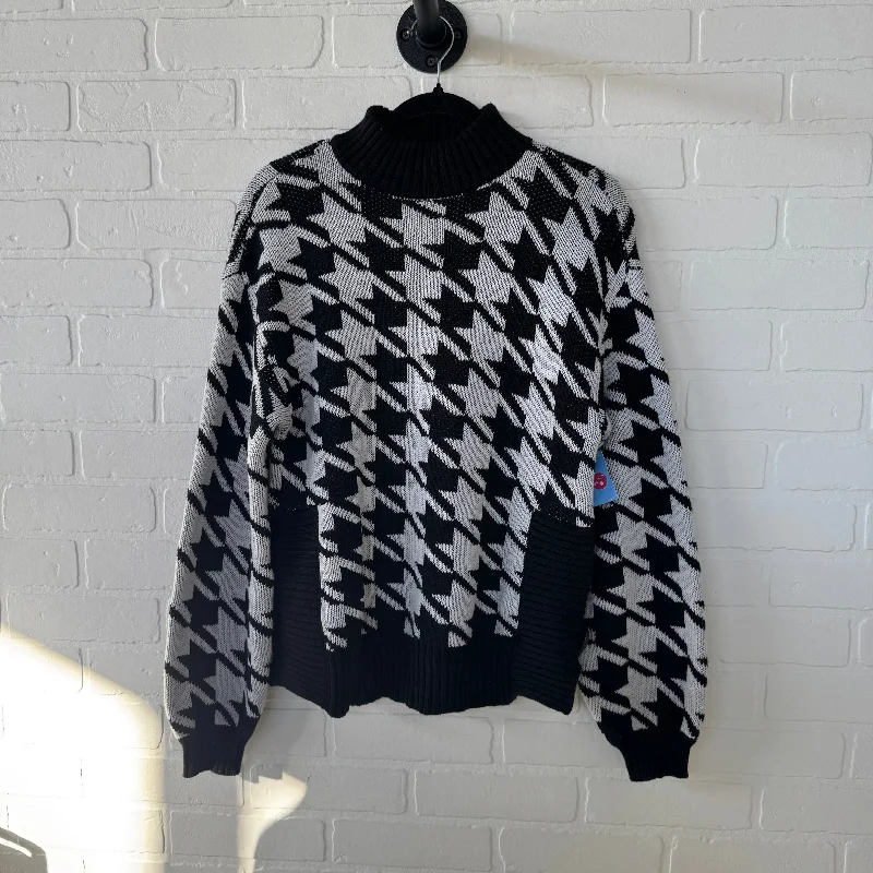 Sweater By Nine West In Black & White, Size: M