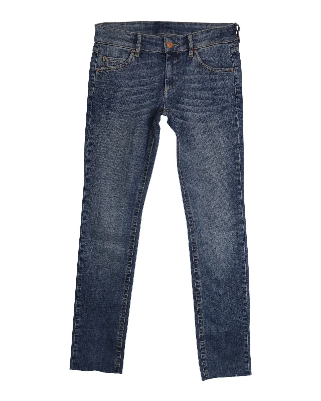 Chic Women's Clothing for Date Nights Isabel Marant Slim Fit Jeans in Blue Cotton Denim Chic Women's Clothing for Date Nights Isabel Marant Slim Fit Jeans in Blue Cotton Denim