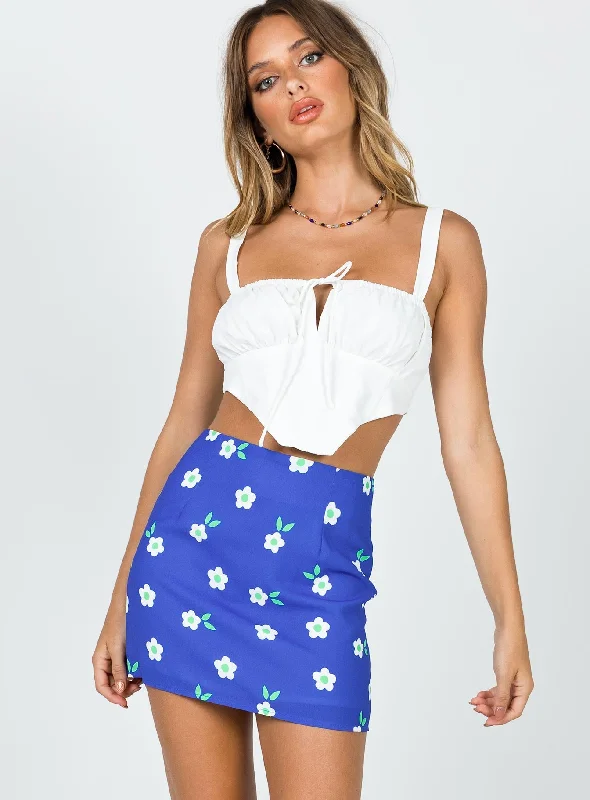 Women's Clothing For Special Occasions Selby Mini Skirt Blue Floral