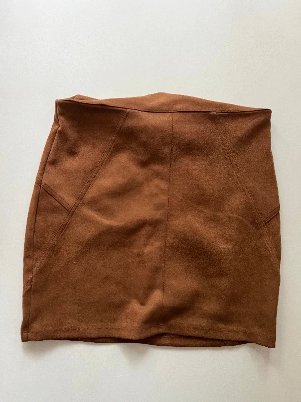 Skirt Mini & Short By Have In Brown, Size: 12