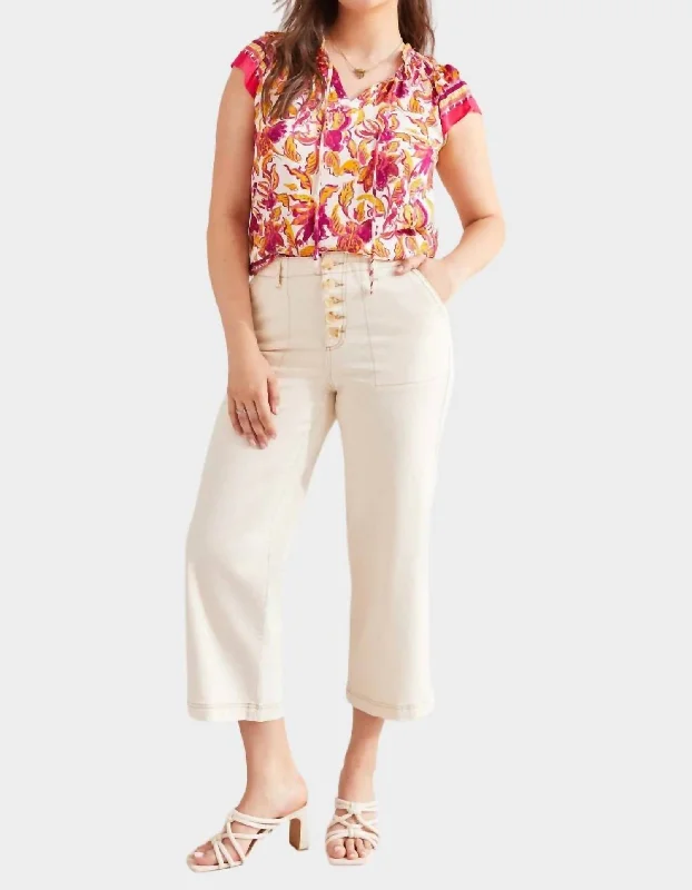 Casual Attire For Women Brooke High Rise Wide Leg Jean In Ecru