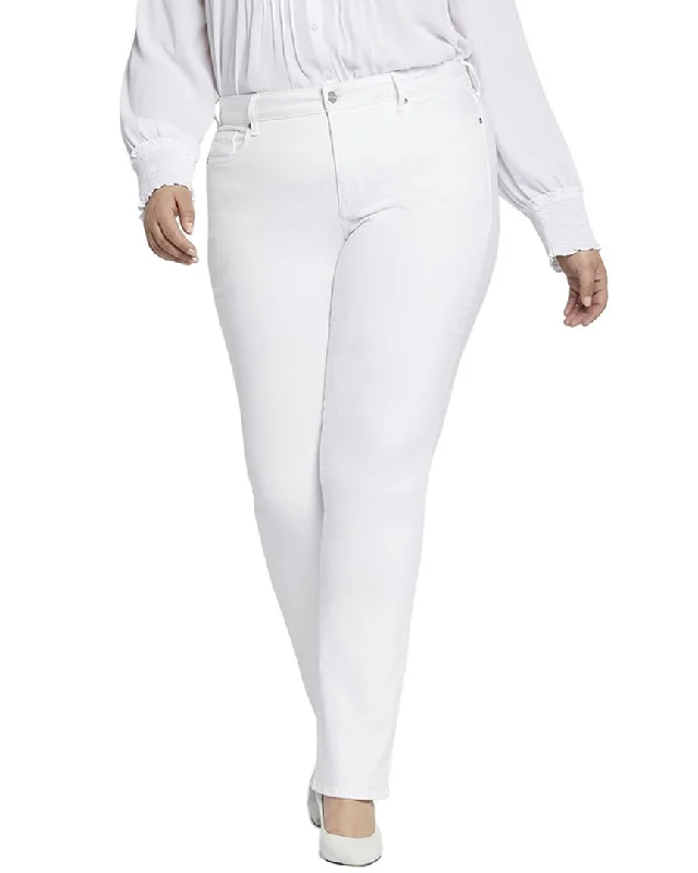 Women's Evening Apparel NYDJ Plus Marilyn Optic White Straight Leg Jean