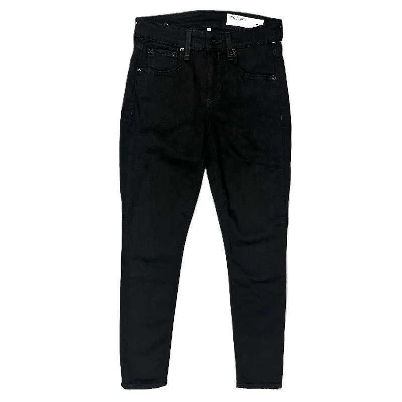 Jeans Skinny By Rag And Bone In Black Denim, Size: 2