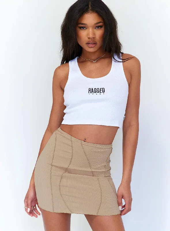 Online Boutique Clothing Rhiana Mini Skirt Brown