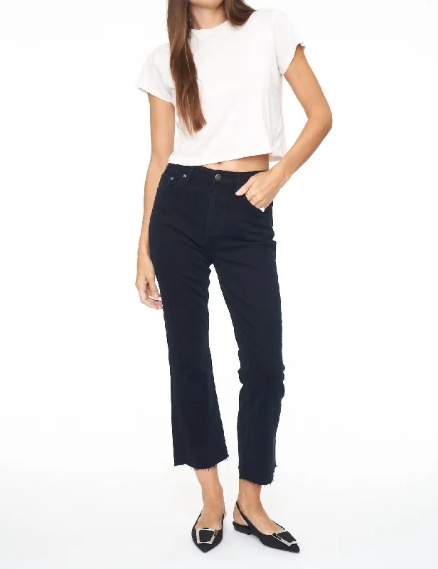 Lennon High Rise Crop Boot Jeans In Abyss