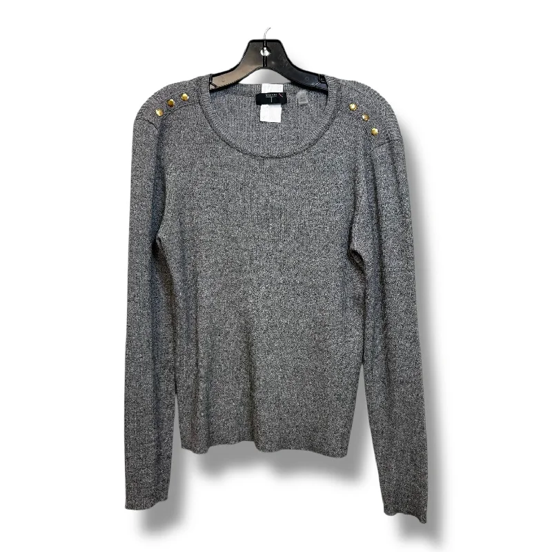 Sweater By Tahari In Grey, Size: Xl