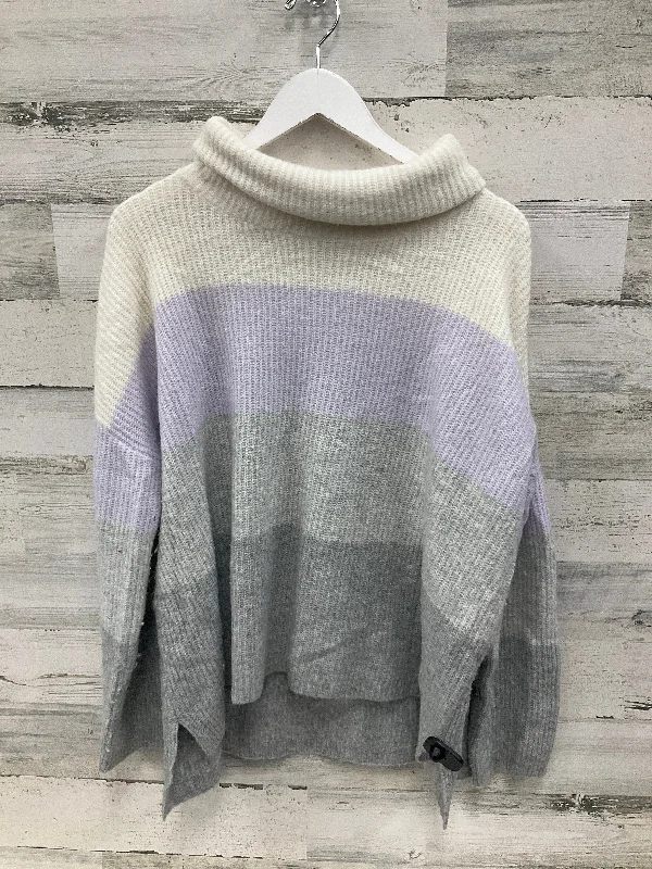 Sweater By Splendid In Grey & Purple, Size: L