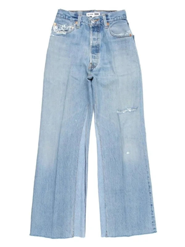 Women's High-Fashion Apparel Women's High Rise Wide Leg Crop Jeans In Indigo