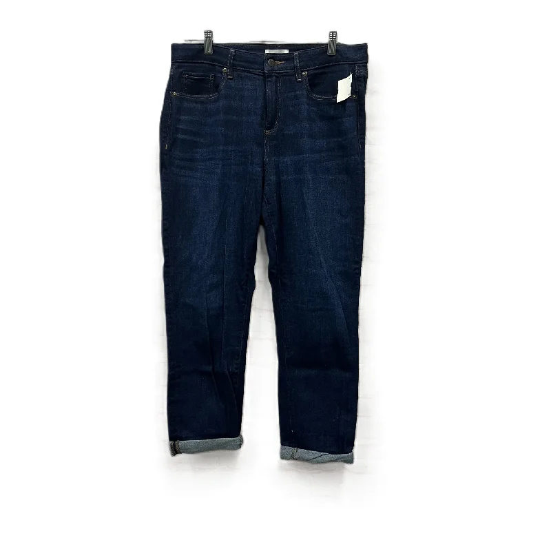 Jeans Straight By Loft In Blue Denim, Size: 10