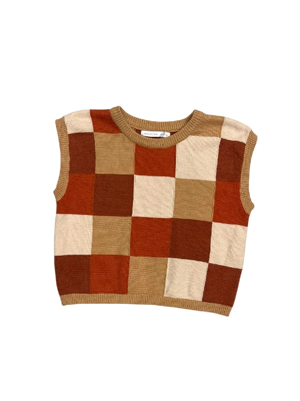 Sweater By Wishlist In Orange & Tan, Size: S