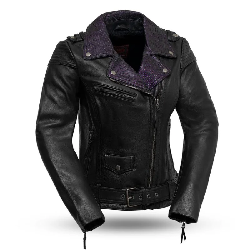 Flash Discount First Manufacturing FIL184CJS Women’s ‘The Iris’ Black Leather Motorcycle Jacket Flash Discount First Manufacturing FIL184CJS Women’s ‘The Iris’ Black Leather Motorcycle Jacket