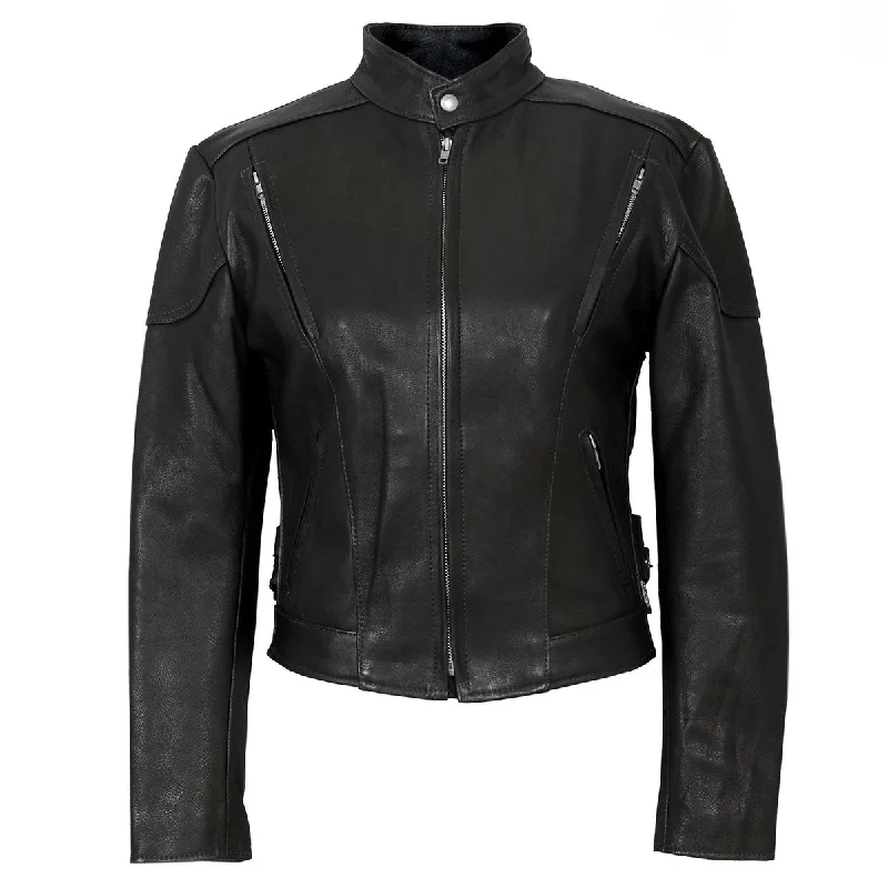 Women's Clothing for All Occasions Hot Leathers JKL5001 USA Made Ladies Vented Black Leather Jacket Women's Clothing for All Occasions Hot Leathers JKL5001 USA Made Ladies Vented Black Leather Jacket