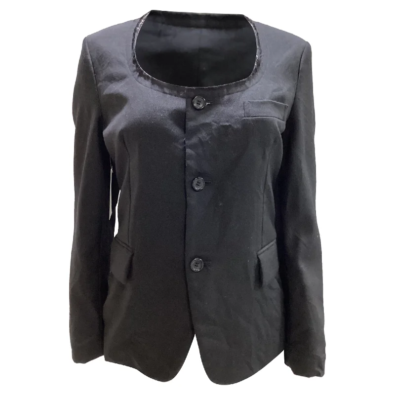 Clothing Store Comme des Garçons Frayed Jacket in Black Wool