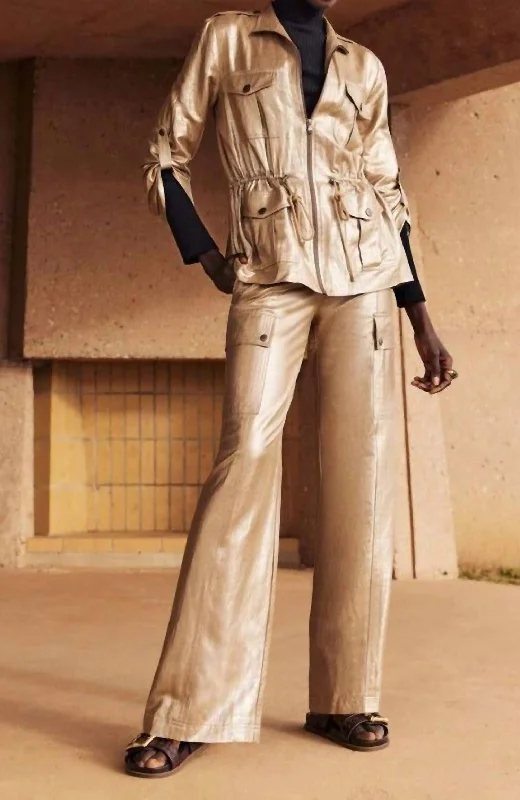 Women's Clothes And Garments Bouyant Jacket In Gold