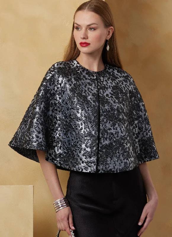 Women's Chic Outerwear Attire Vogue Bolero and Capes V2078