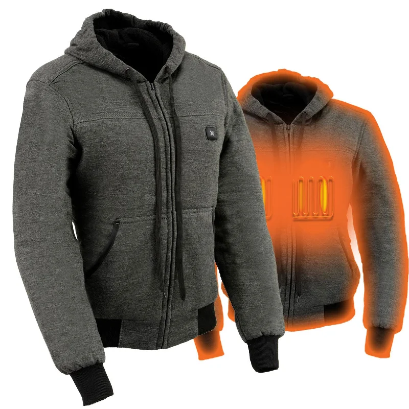 Women's Fashion-Forward Apparel Nexgen Heat NXL2713SET Women 'Heated' Front Zipper Grey Hoodie Jacket for Outdoor Activities w/ Battery Pack Women's Fashion-Forward Apparel Nexgen Heat NXL2713SET Women 'Heated' Front Zipper Grey Hoodie Jacket for Outdoor Activities w/ Battery Pack