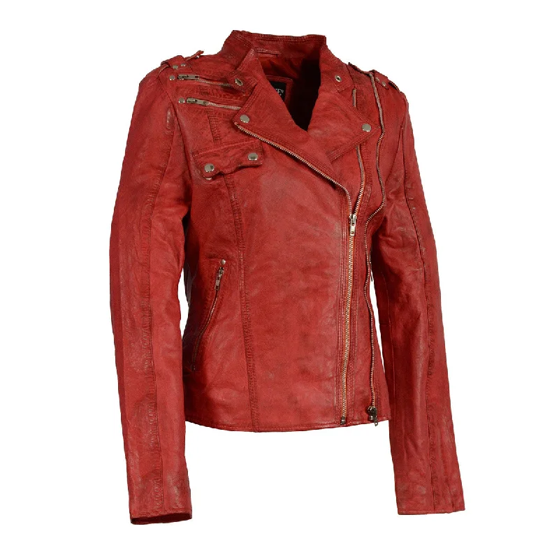 Vintage Clothing For Women Milwaukee Leather Women's Distressed Red Vegan Leather Motorcycle Style Fashion Jacket SFL2845 Vintage Clothing For Women Milwaukee Leather Women's Distressed Red Vegan Leather Motorcycle Style Fashion Jacket SFL2845