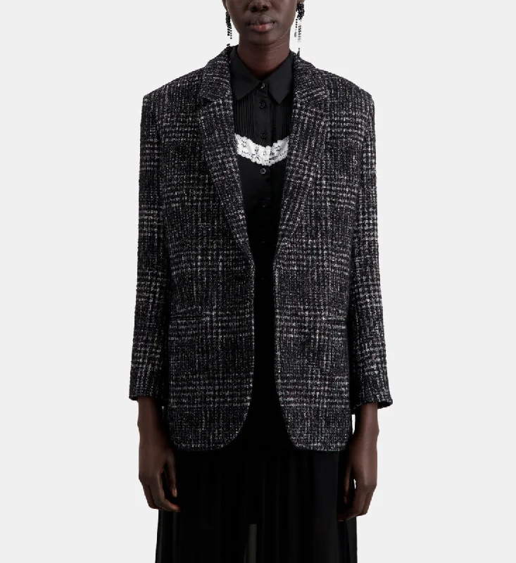 Women's Plus-Size Outfit Tweed Blazer