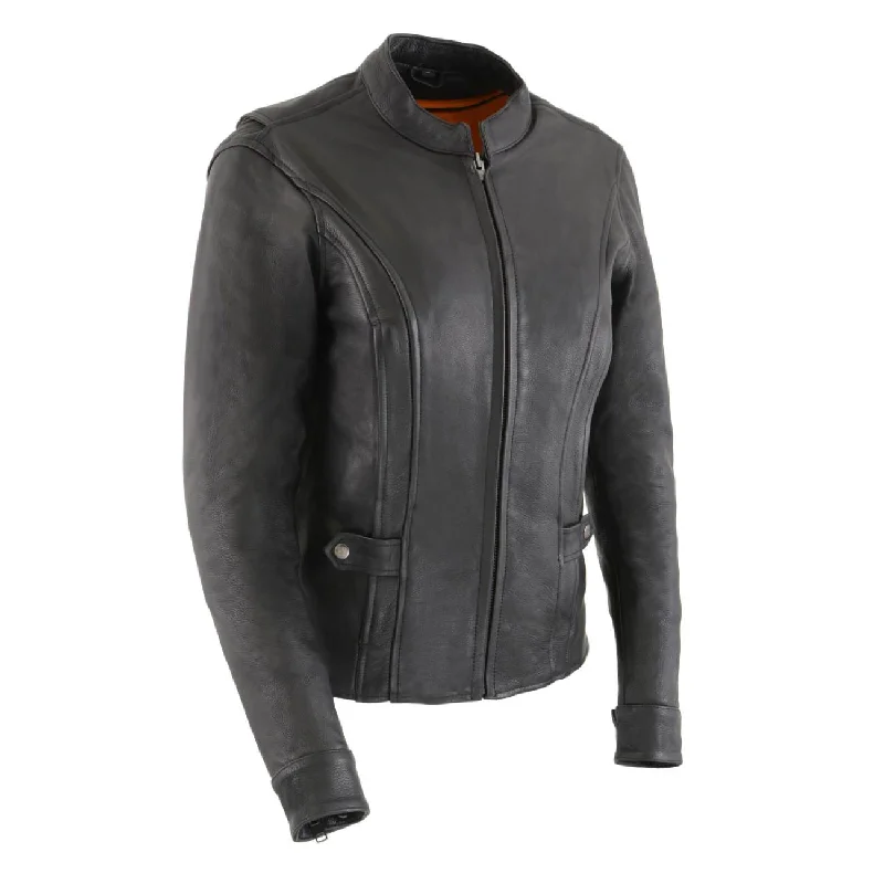 Latest Fashion for Women Milwaukee Leather MLL2530 Women's Vented Black Leather Scooter Jacket Latest Fashion for Women Milwaukee Leather MLL2530 Women's Vented Black Leather Scooter Jacket