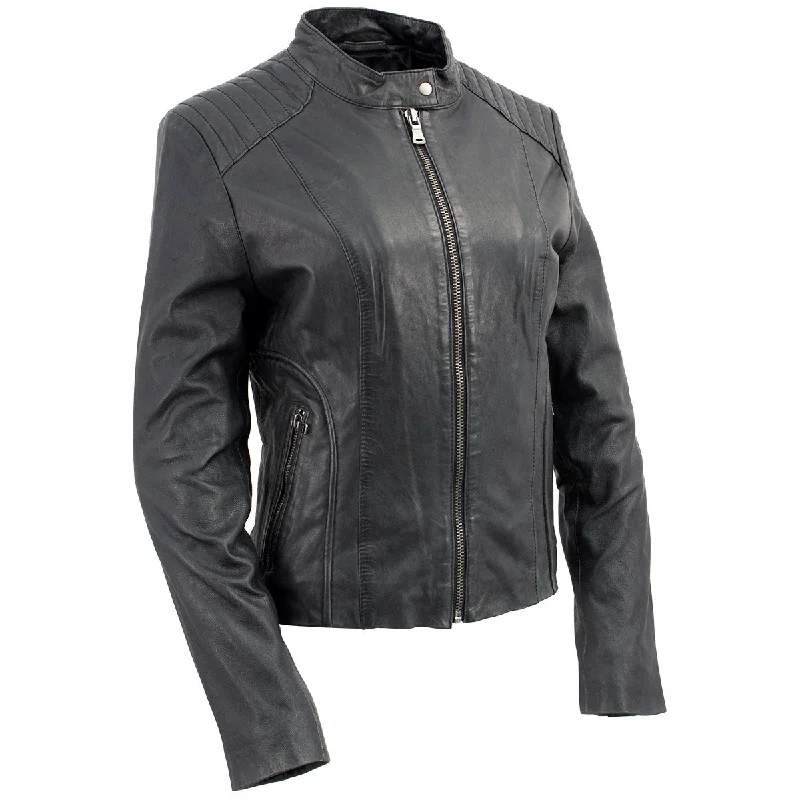 Women's Work Outfit Milwaukee Leather Vintage SFL2814 Women's Black Leather Motorcycle Style Fashion Jacket Women's Work Outfit Milwaukee Leather Vintage SFL2814 Women's Black Leather Motorcycle Style Fashion Jacket