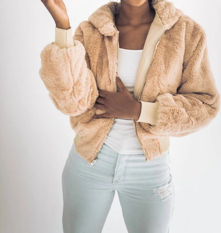 Clothing Sale Gianna Reversible Bomber Jacket In Brown