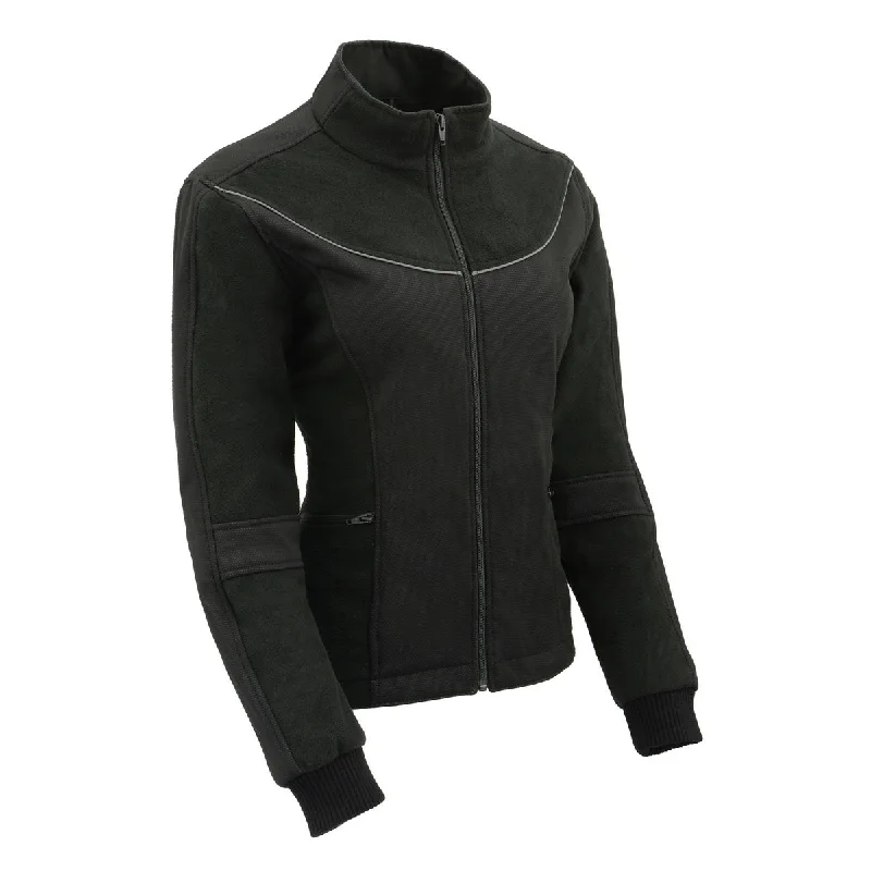 Affordable Women's Fashion Milwaukee Leather MPL2780 Women's Black Textile and Fleece Combo Jacket Affordable Women's Fashion Milwaukee Leather MPL2780 Women's Black Textile and Fleece Combo Jacket