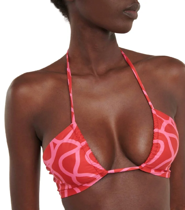 Candela Ipanema Escarlata Bikini Top In Red-Pink