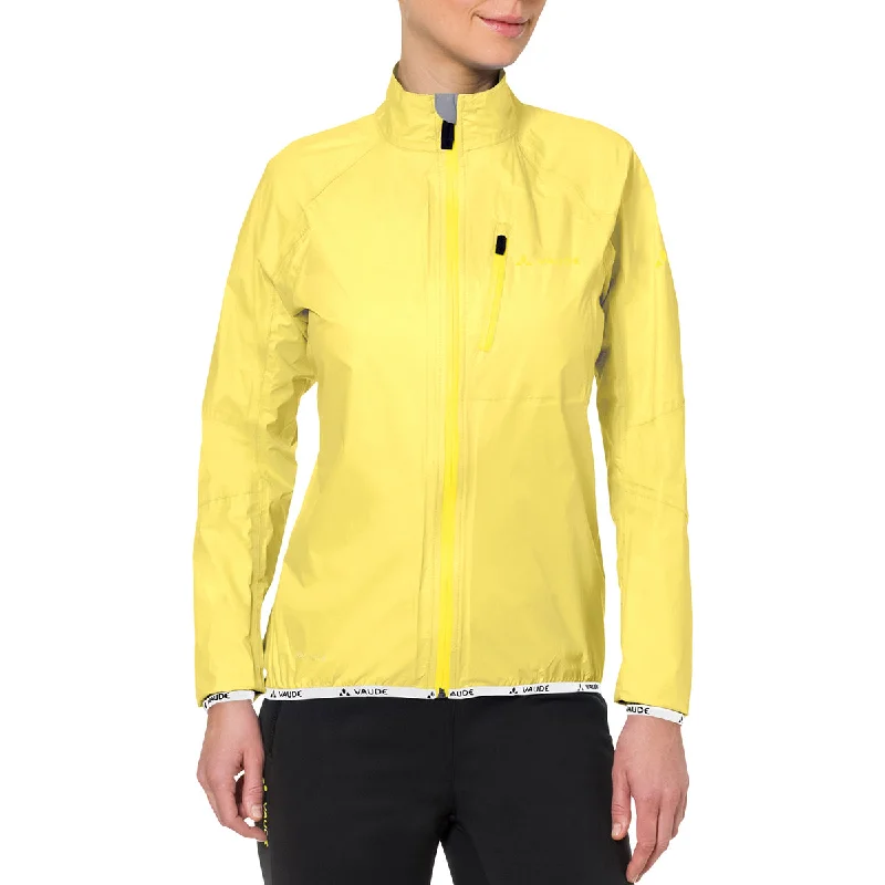 Women's Clothes For Outdoor Events Vaude Women's Drop Biking Rain Jacket III - Mimosa Women's Clothes For Outdoor Events Vaude Women's Drop Biking Rain Jacket III - Mimosa