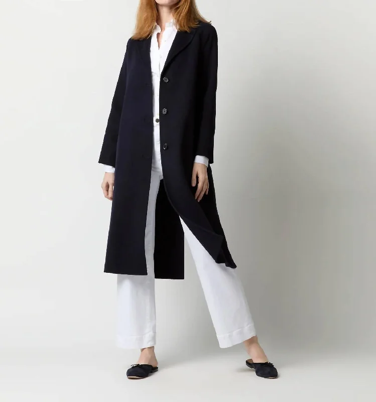 Chic Women's Garments Caterina Coat In Navy