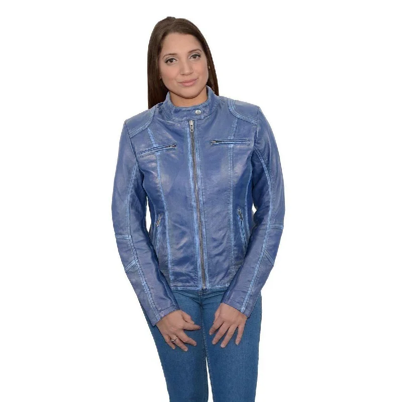 Best Online Clothing Boutiques Milwaukee Leather SFL2830 Women's Royal Blue Scuba Style Sheepskin Fashion Leather Jacket Best Online Clothing Boutiques Milwaukee Leather SFL2830 Women's Royal Blue Scuba Style Sheepskin Fashion Leather Jacket