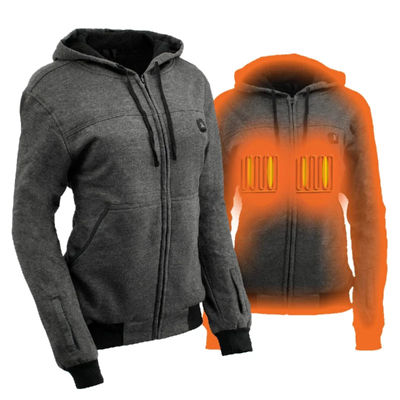 Women's Athletic Clothes Nexgen Heat NXL2717DUAL Tech Women's Grey Heated Jacket Sweatshirt Hoodie for Winter Cold Weather w/ Battery Women's Athletic Clothes Nexgen Heat NXL2717DUAL Tech Women's Grey Heated Jacket Sweatshirt Hoodie for Winter Cold Weather w/ Battery