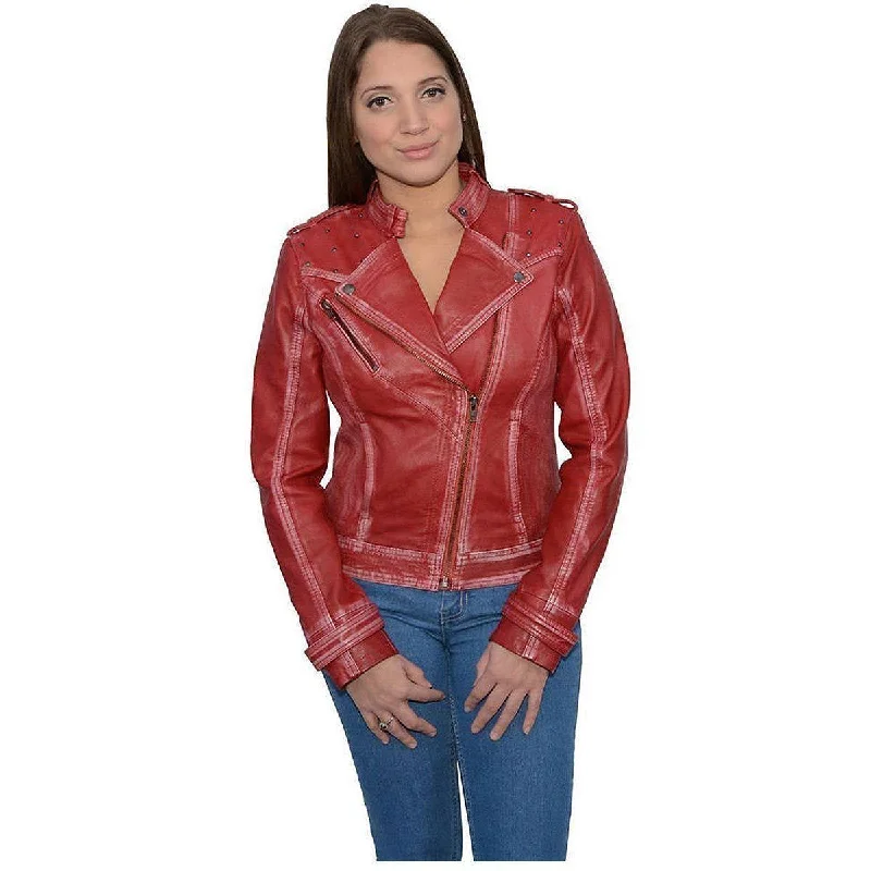Clothing Woman Milwaukee Leather Women's Maiden Red Premium Sheepskin Motorcycle Fashion Leather Jacket SFL2840 Clothing Woman Milwaukee Leather Women's Maiden Red Premium Sheepskin Motorcycle Fashion Leather Jacket SFL2840