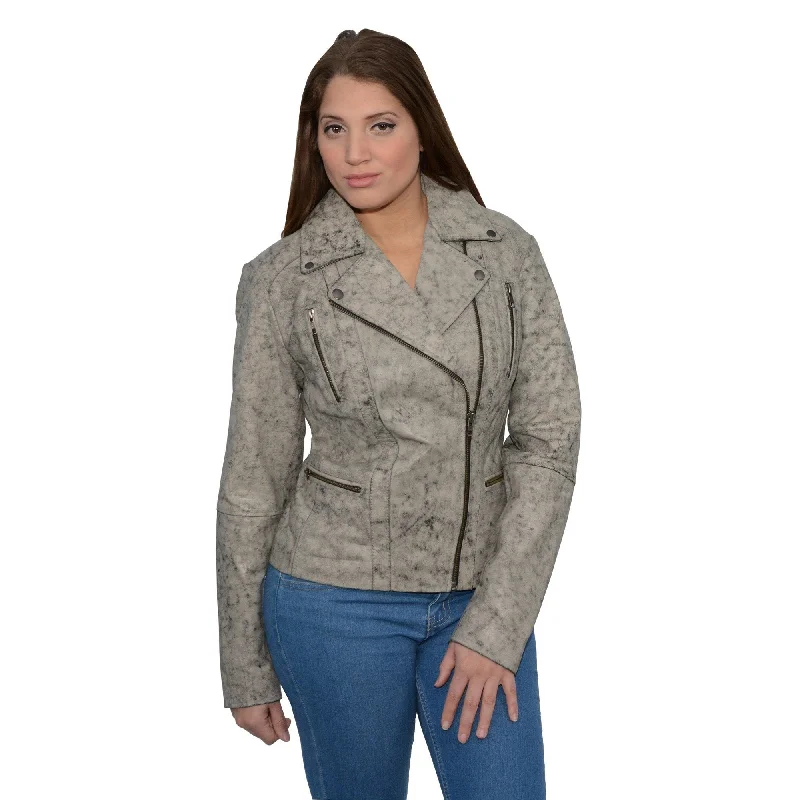 Summer Sale Milwaukee Leather SFL2835 Women's Distressed Brown Motorcycle Style Fashion Leather Jacket with Asymmetrical Zipper Summer Sale Milwaukee Leather SFL2835 Women's Distressed Brown Motorcycle Style Fashion Leather Jacket with Asymmetrical Zipper