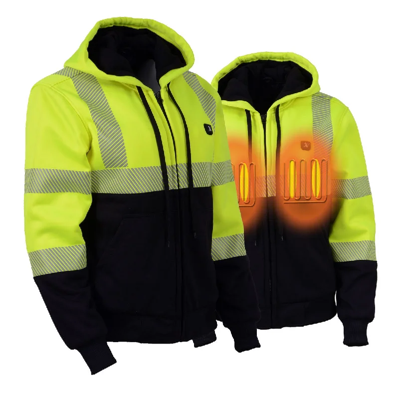 Affordable Luxury Women's Apparel Nexgen Heat MPL2773SET Women's Heated Hoodie High-Viz Reflective - Zipper Front Sweatshirt Jacket w/ Battery Pack Affordable Luxury Women's Apparel Nexgen Heat MPL2773SET Women's Heated Hoodie High-Viz Reflective - Zipper Front Sweatshirt Jacket w/ Battery Pack