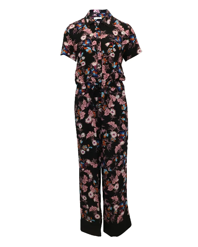Women's Comfortable Lounge Garments Sandro Olivier Jumpsuit in Floral Print Viscose Women's Comfortable Lounge Garments Sandro Olivier Jumpsuit in Floral Print Viscose
