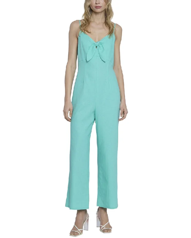 Donna Morgan Linen-Blend Jumpsuit